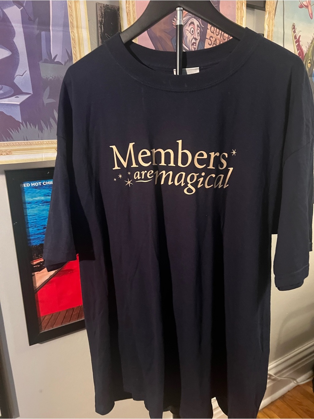 WDW DVC Disney Vacation Club Members Are Magical Oversized Navy Graphic Tee